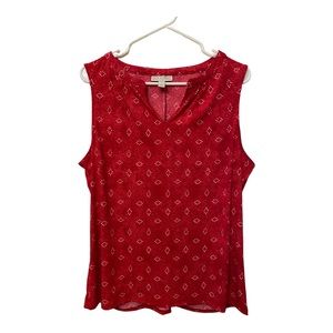 DANA BUCHMAN- red sleeveless blouse